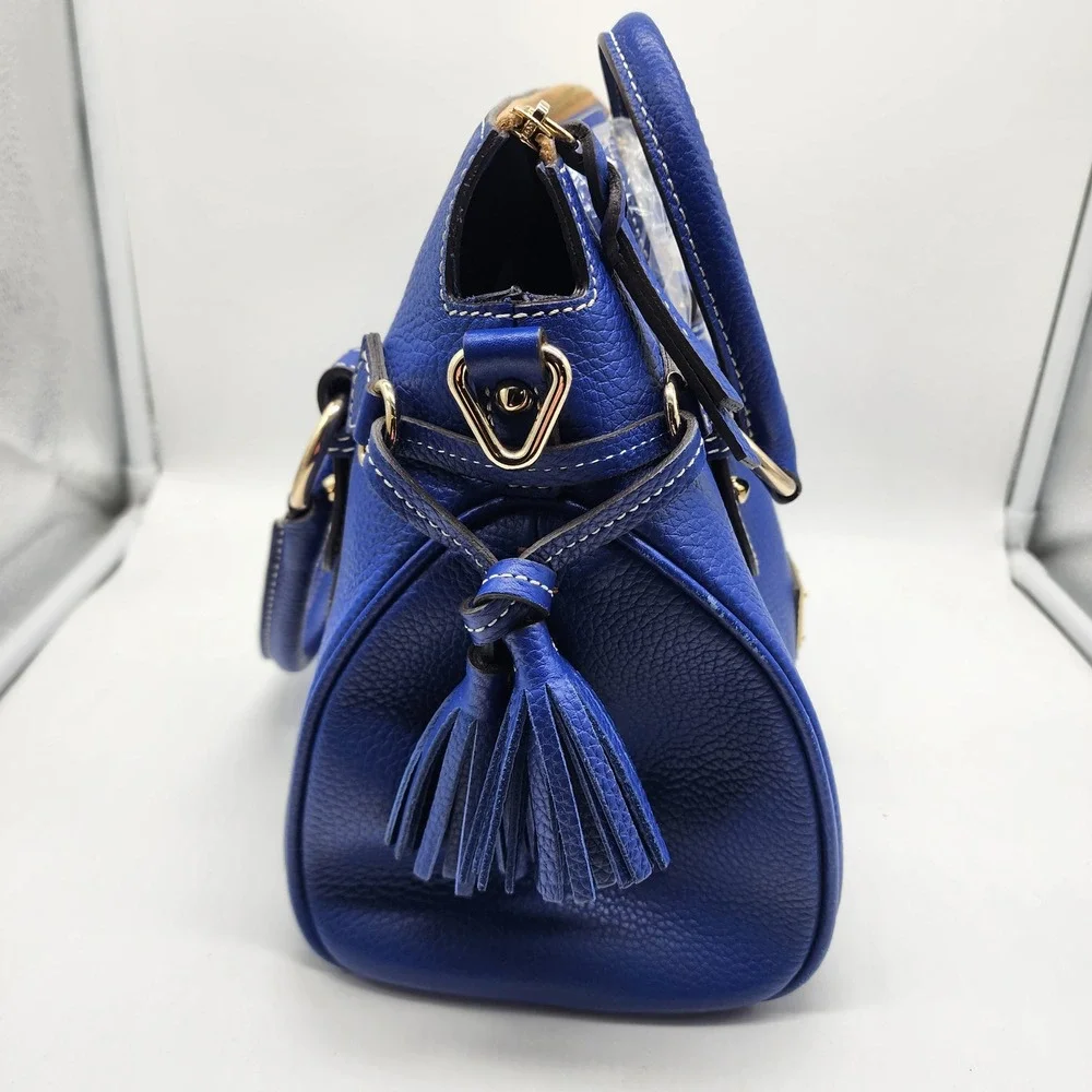 Dooney & Bourke Sorrento Satchel 30 French Royal Blue Leather Crossbody Bag NWOT